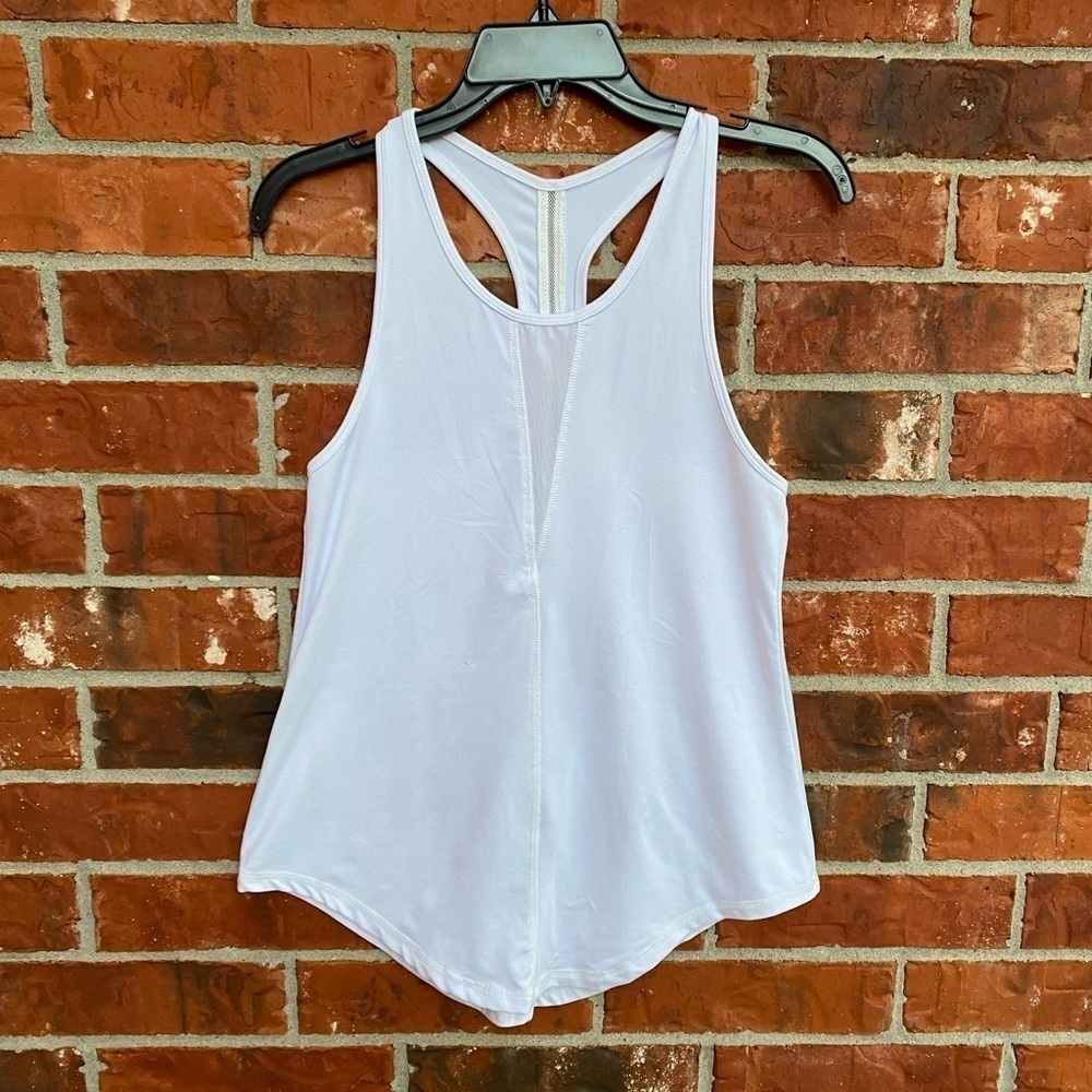 ZYIA Womens Small White Racerback Active Tank Top